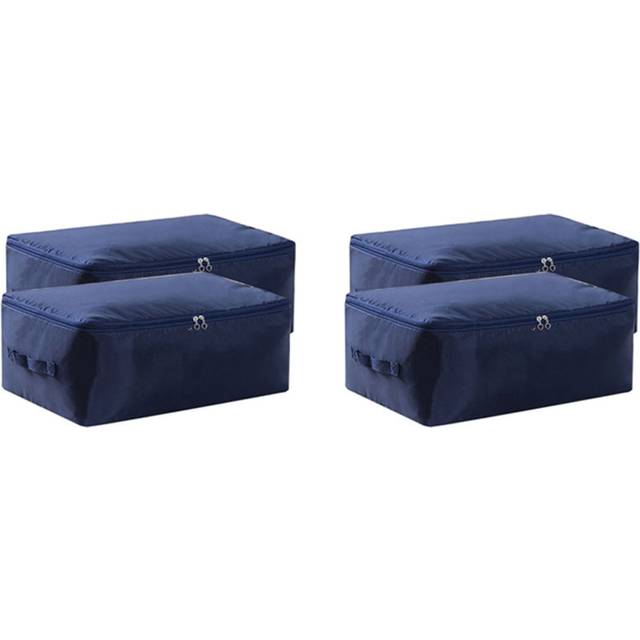 4x Comforter Storage Bags Containers,Pillow Beddings/Blanket Clothes Organizer Storage Containers with Zippers