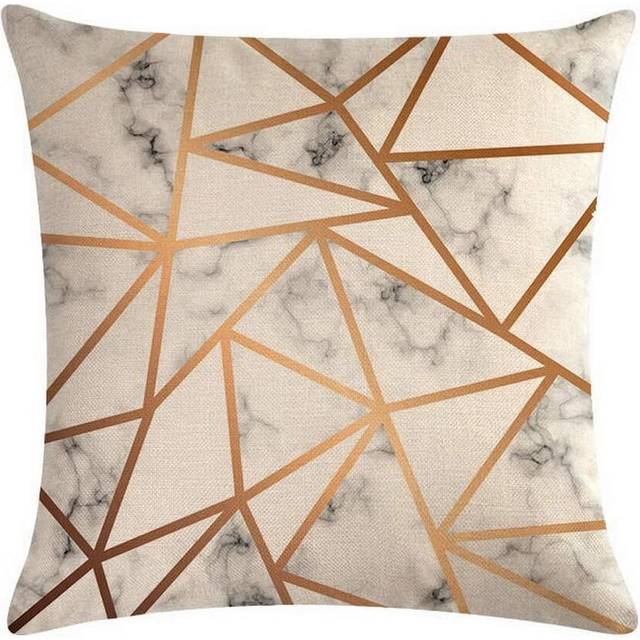 Linen Decorative Square Cushion Covers Pillow Cases Couch Sofa Bed Home Decor 18x18 Inch / 45x45 cm - Marble #9