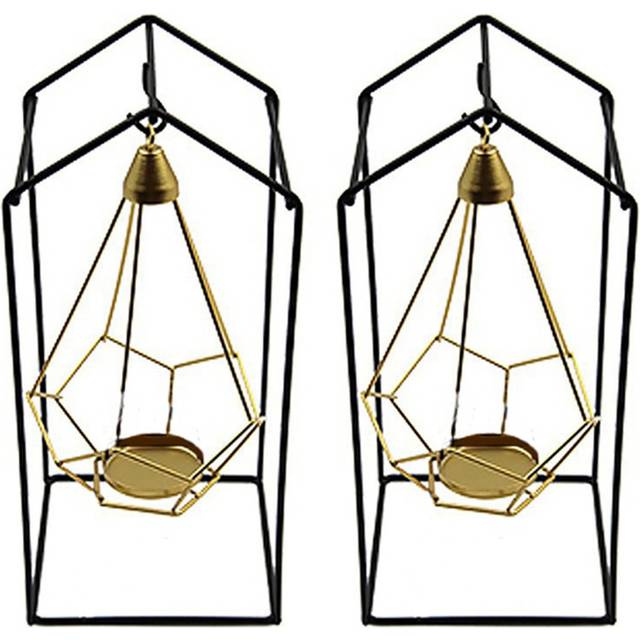 Iron Hanging Candle Holder,Hanging Geometric Candle Holder C