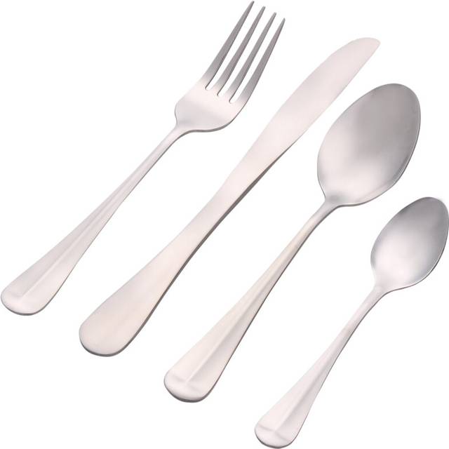 Royalford StainlessSteel Cutlery Set16Piece DishwasherSafe Matt Finish