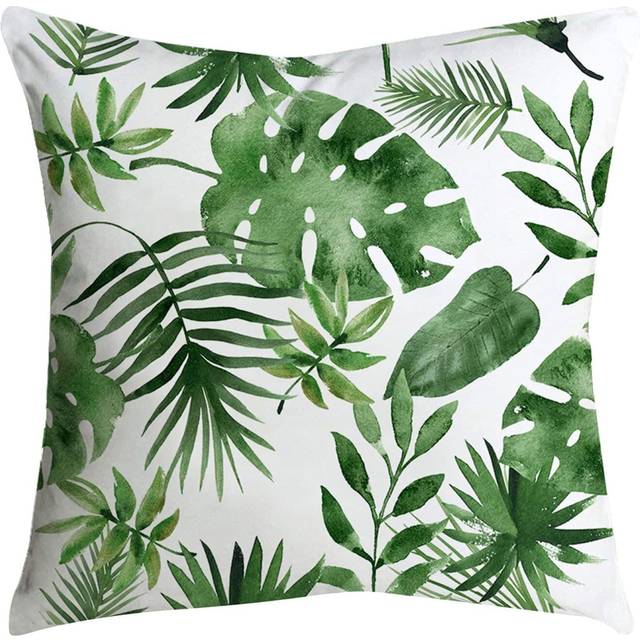 Green Plant Leaf Pillow Case Decorative Throw Pillow Covers Cover Pillow for Housewarming Gift Home Bedroom 9