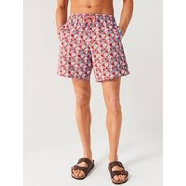 Lyle & Scott, Shorts, Herr, L, Polyester, Blommiga badshorts - multicolor (L)