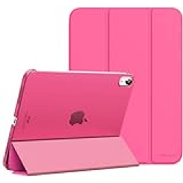 MoKo for iPad (A16) 11th Generation Case 2025, iPad 10th Generation Case 2022, Slim Stand Hard PC Translucent Back Shell Smart Cover Case for iPad 11 inch 2025, Auto Wake/Sleep, Persian Pink