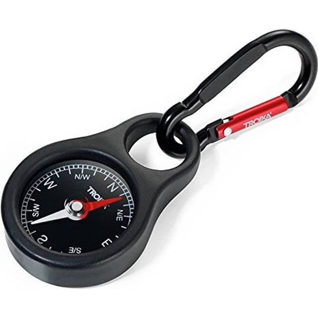 Troika WEGWEISER  COS10/BK  Keyring with compass  incl. Carabiner  PVC/acrylic/ABS/aluminium  red, black original