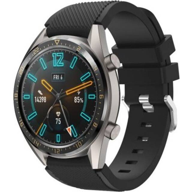 (Standard, 2) Silicone Watch Band Wrist Strap For Huawei Gt / Honor Magic 2 Pro Black