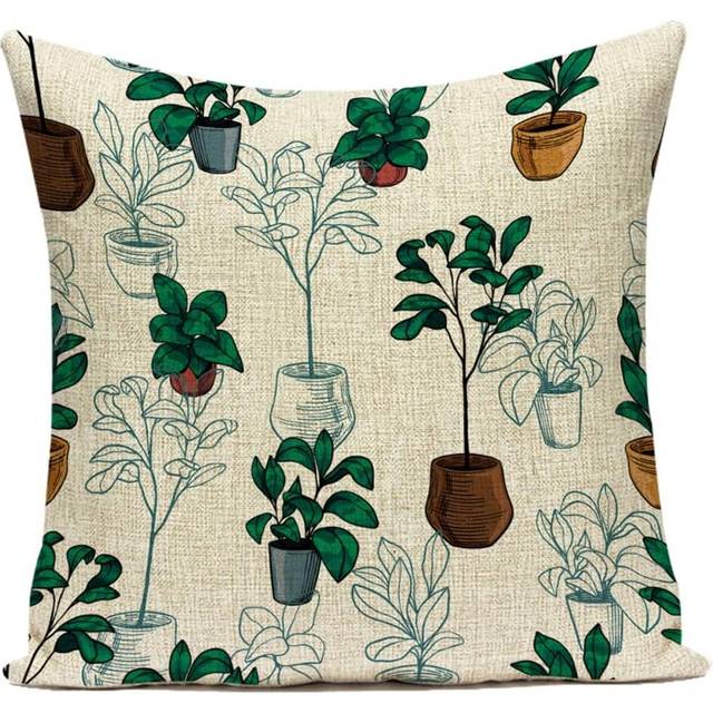 Retro Flower Cushion Covers,Floral Decorative Square Cushion Cases Sofa Bedroom Couch,Throw Pillow Cover,Beige #8,45*45cm