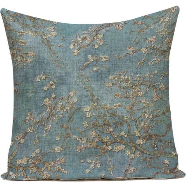 Home Decorative Retro,Tree Branches Square Cushion Covers, Soft Linen Throw Pillow Covers Pillowcases Sofa Car Bedroom,45*45cm,Linen,#12