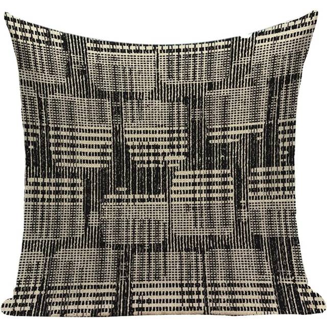 Cushion Covers Retro Lines 18X18 Inches Soft Throw Pillow Covers Square Pillow Cases for Sofa Bedroom 45*45cm #17