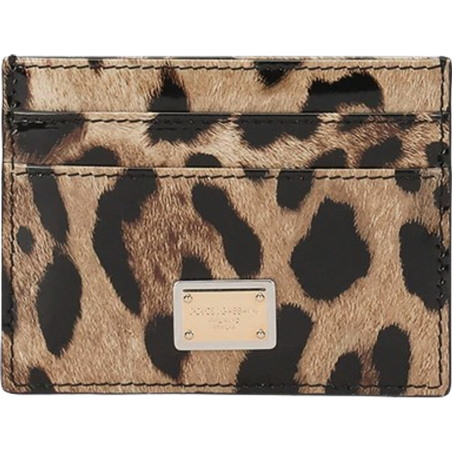 Dolce & Gabbana Calfskin Leopard Print Card Holder - One size