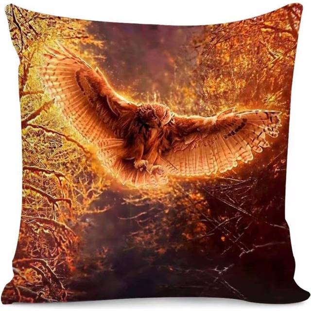 "Owl Home DÃ©cor Custom Pattern Cotton Solid Throw Pillow Covers, 18"" x 18"""