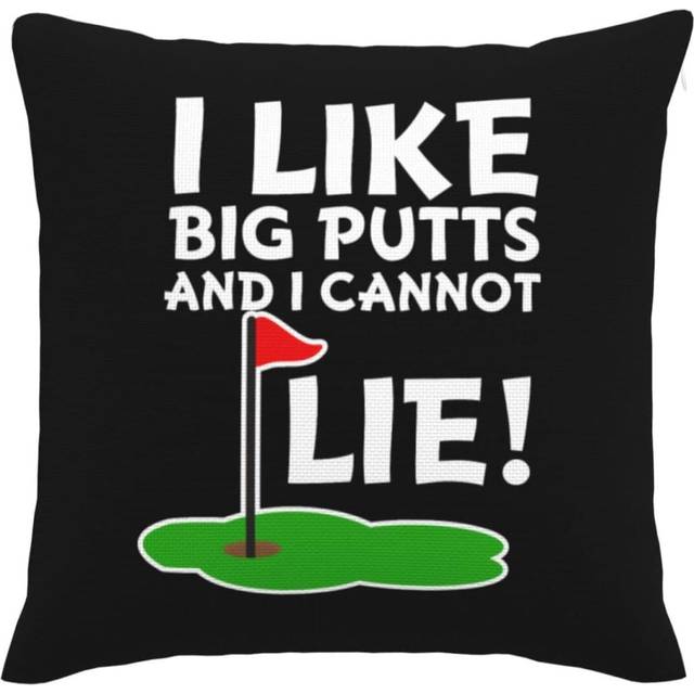 I Like Big Putts And I Cannot Lie Funny Golf Imitation Linen Throw Pillow Covers Decorative  Pillowcase Square Cushion Covers