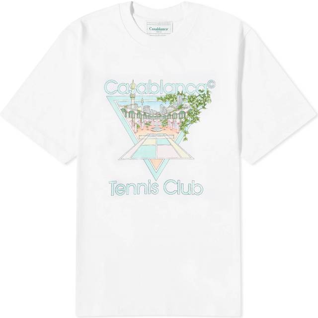 Casablanca White 'Tennis Club Icon' T-Shirt - TENNIS CLUB ICON PAS - XXL