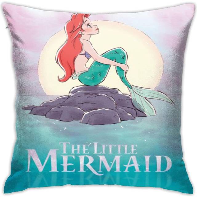 "Princess Ariel Throw Pillow Case Cushion Covers,Sofa Bed Home Decor Pillow Cover Cushion Cover Decor 18""x18"""