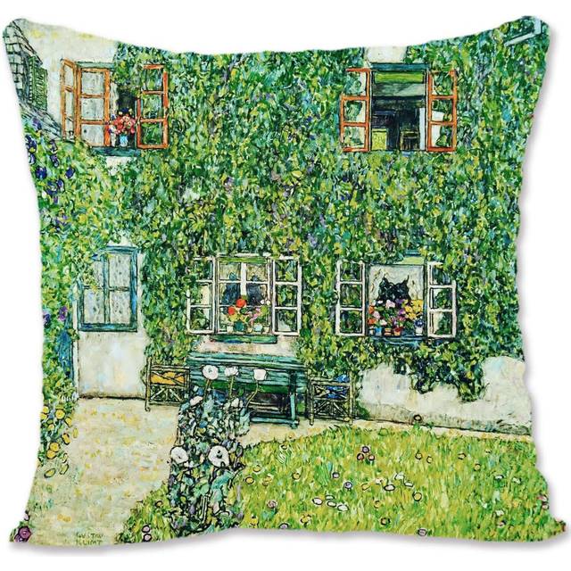 Decorative Throw Pillow Case Cover Landscape Art - Van Gogh - Plain Of Auvers VG-Forester's Lodge in Weissenbach Ii Am Attersee  Gk