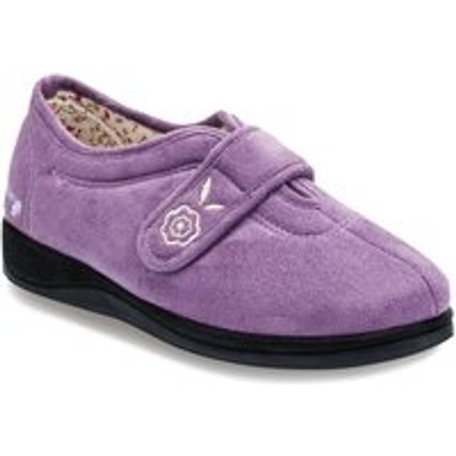 (UK 3, Lavender (Purple)) Ladies Padders Memory Foam Wide Fitting Slippers Camilla - EE Fit