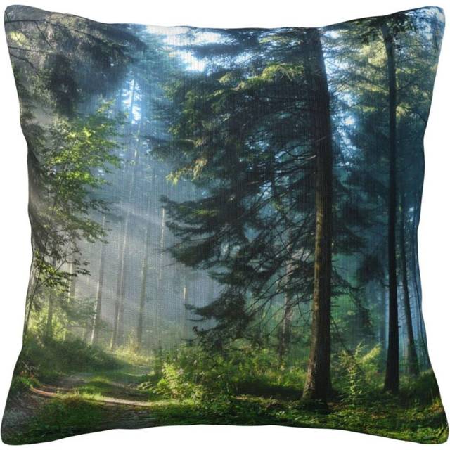 Varuns Tall Trees Sunlight Natural Summer Prints Cushion Case Anti Wrinkle Cushion Covers Stain Resistant Throw Pillow Covers45X45 Cm