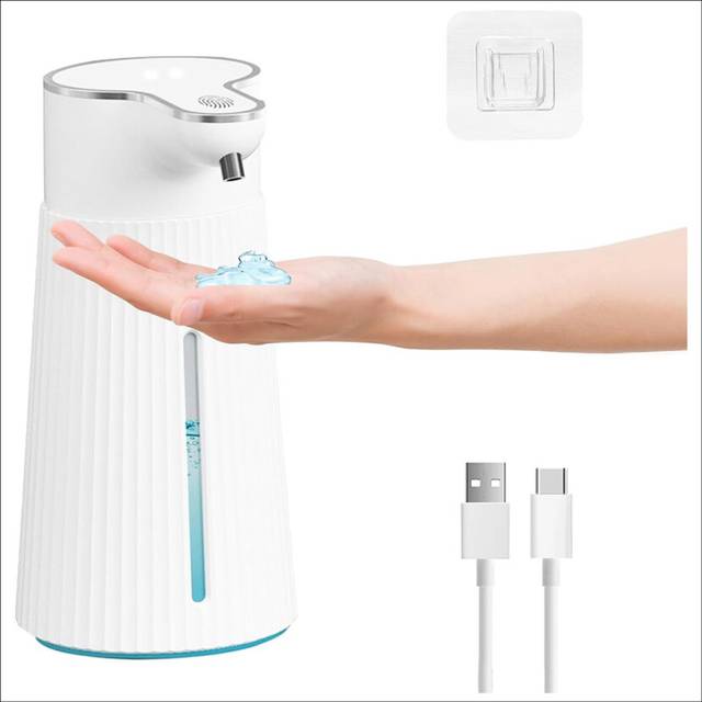 Automatic Soap Dispenser, Automatic Wall Mount Soap Dispenser, 400Ml USB Rechargeable Electric Soap Dispenser