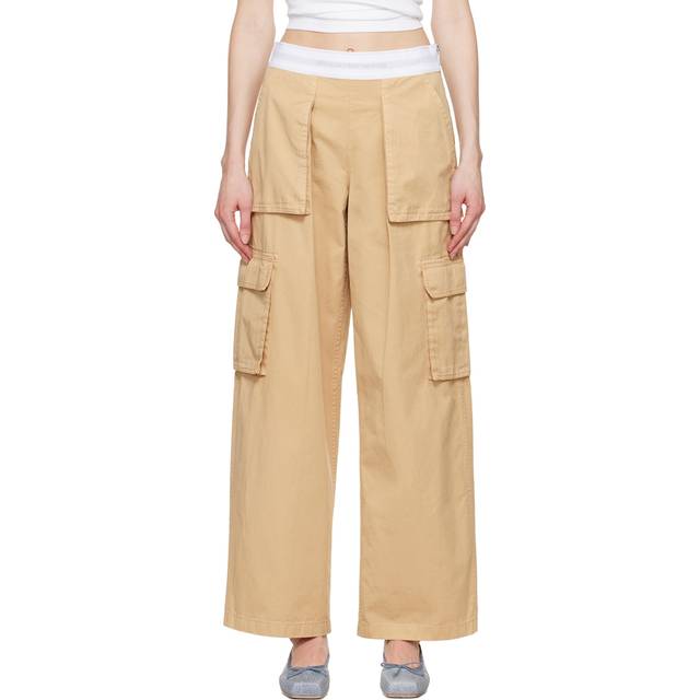 Alexander Wang Beige Cargo Rave Trousers - 279 FEATHER - US 14