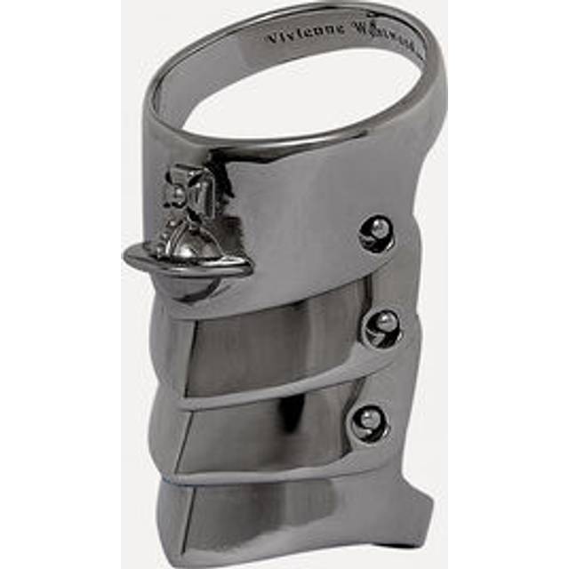 Vivienne Westwood Armour Ring Gunmetal Silver Unisex - XL