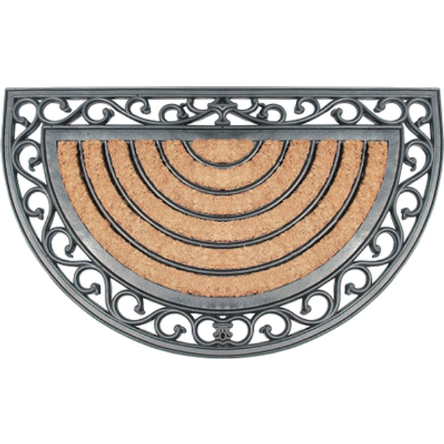 A1HC Natural Coir and Rubber Large Door Mat  18x30  Thick Durable Doormats for Door Entrance  Heavy Duty  Thin Profile Door Mat