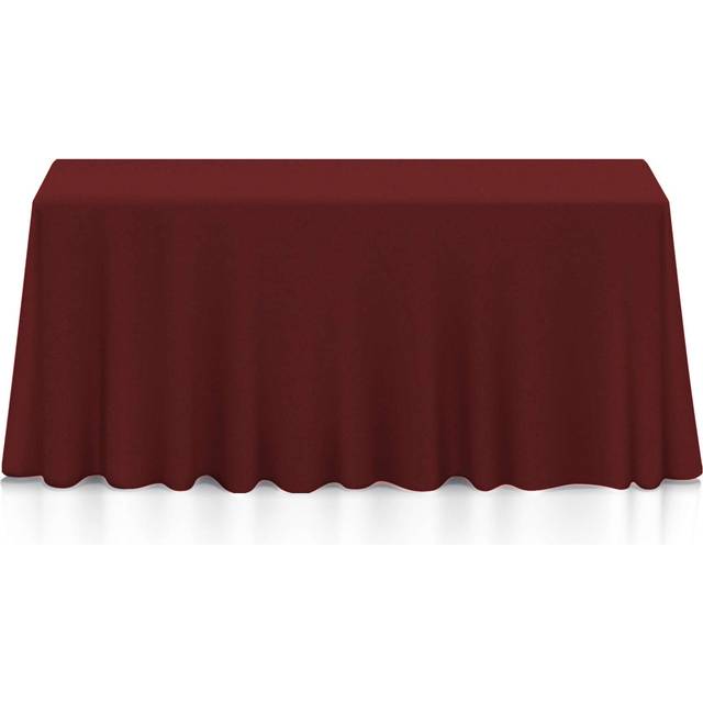 Lann's Linens - 90 x 132 Premium Tablecloth for Wedding/Banquet/Restaurant - Rectangular Polyester Fabric Table Cloth - Burgundy