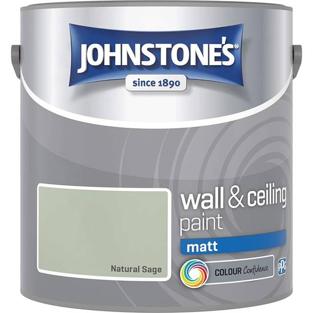 Johnstone's Matt Emulsion Paint, 2.5L, Natural Sage