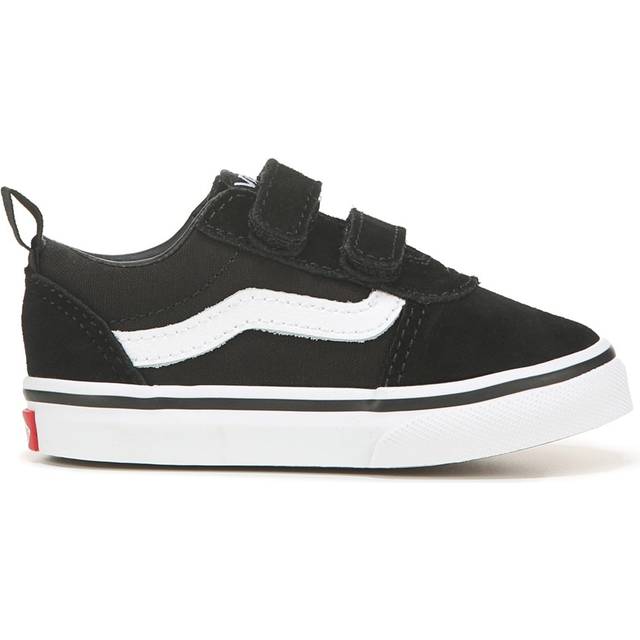 (5 (Children's)) Toddler Ward V Black/White Suede Leather/Canvas Childrens Rip Tape Sneakers