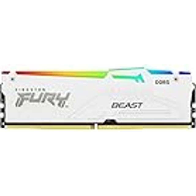 Kingston FURY Beast RGB - DDR5 - modul - 16 GB - DIMM 288-pin - 6400 MHz / PC5-51200 - CL32 - 1.4 V - ej buffrad - on-die ECC - vit