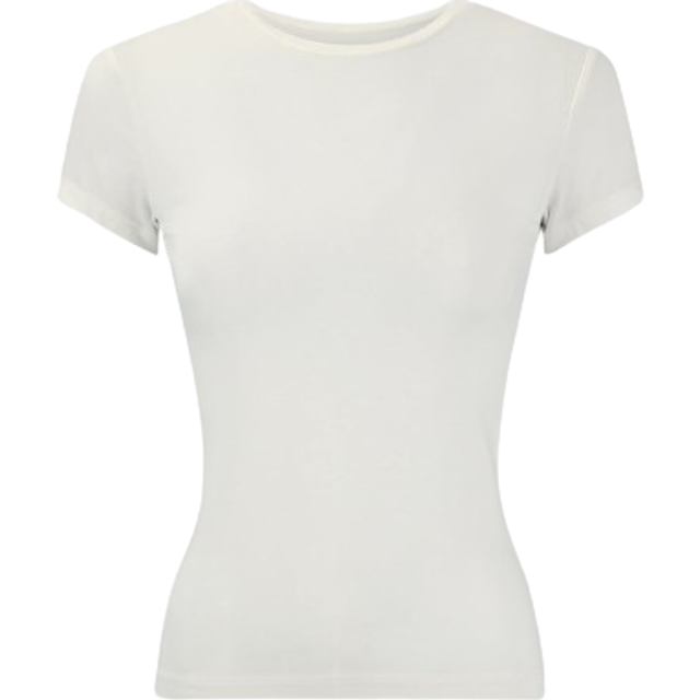Gina Tricot - Topp Soft Touch Short Sleeve Top - Vit