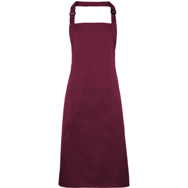 (One Size, Aubergine) Premier Colours Bib Apron / Workwear (Pack of 2)