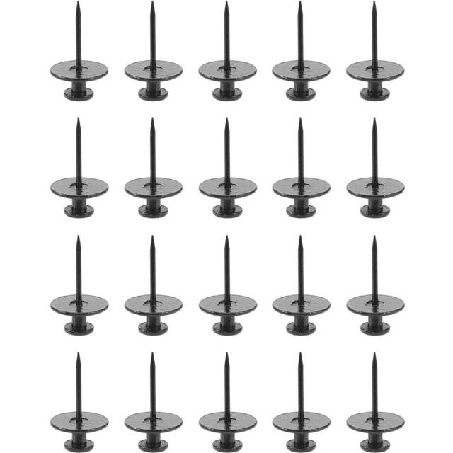 20 Pack Small Nails for Picture Hanging Double-Headed Picture Hangers Nails Wall Nails for Hanging Pictures (Black)