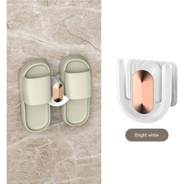 (a-01) Shoes Hanger Space Saving Wall-mounted Shoe Storage Rack No Punching Bathroom Hanging Shoe Organizer For Bathroom Slipper Shelf