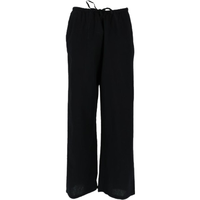 Gina Tricot - Byxor Dina Linen Trousers - Svart