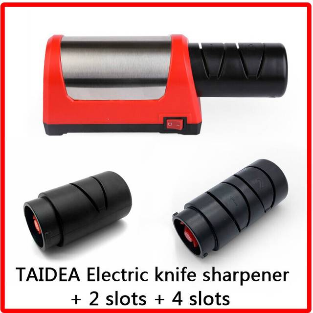(a-Sharpener and 6slots Ships within 24 hour) TAIDEA [Electric] Knife Sharpener Sharpening Stone Professional 600/1000# Diamond Ceramic Kitchen Sharpe