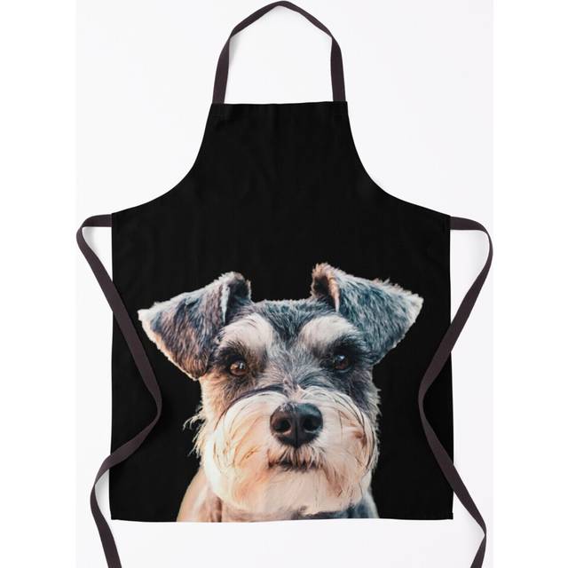miniature schnauzer face art lover gift Grill Aprons for Kitchen BBQ Chef