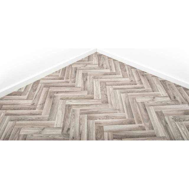 (Caprio Tile, 5m x 4m Width) Parquet Style Vinyl Lino Flooring Roll 2m & 4m Width