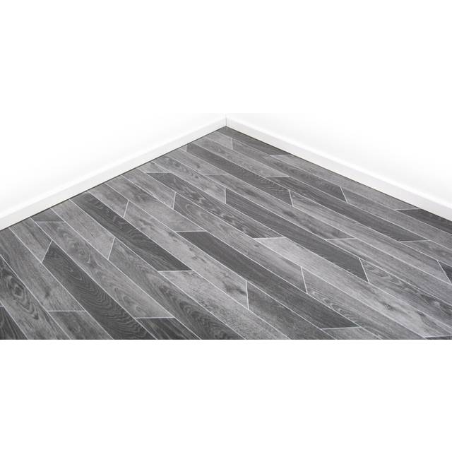 (4m, 11m) Charcoal Oak Modern Vinyl Lino Roll Flooring