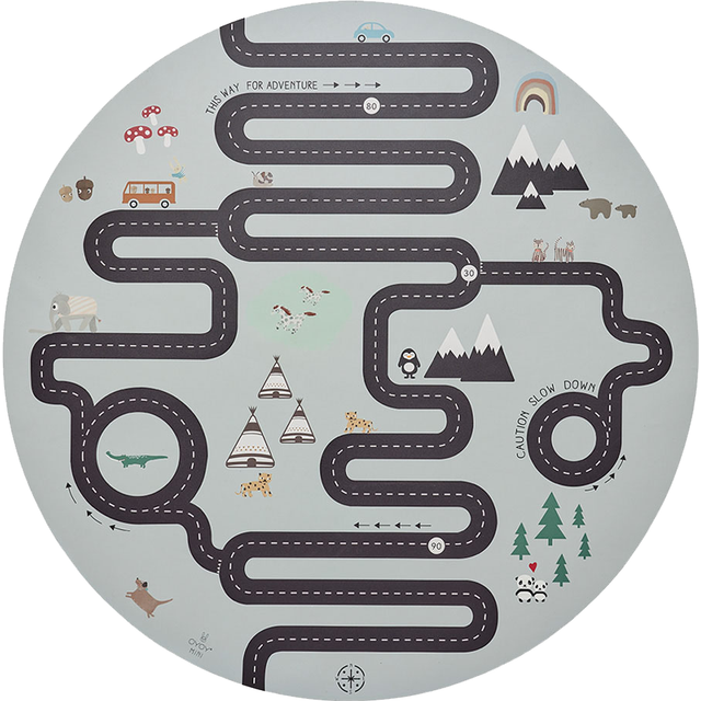 OYOY Adventure kids rug 112x112 cm Multi