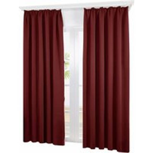 Deavin Blackout Thermal Single Curtain - Dark Red (Width 140 x Drop 210cm)
