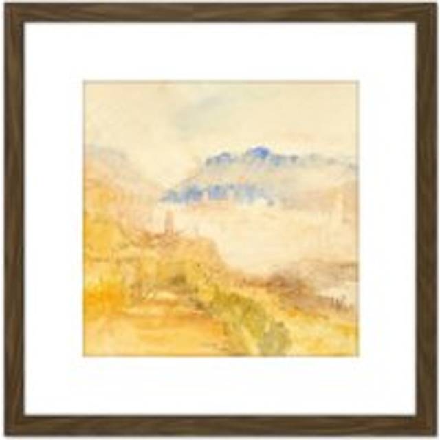 Turner Ivrea Painting 8X8 Inch Square Wooden Framed Wall Art Print Picture with Mount - Brown - One Size