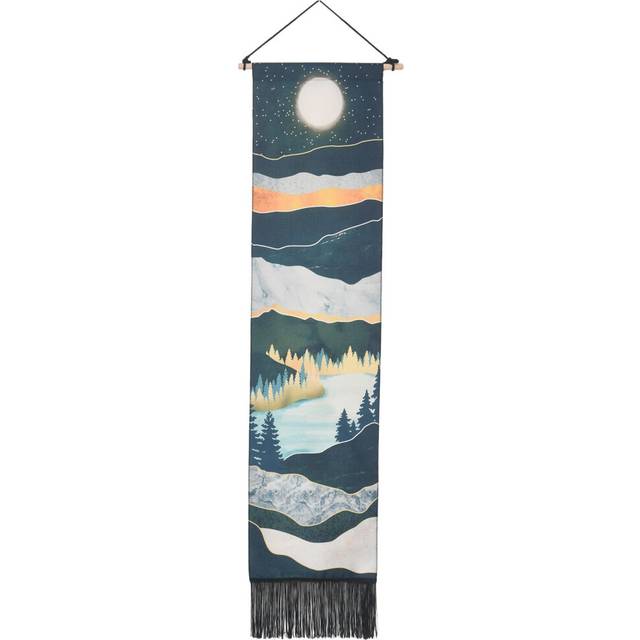 1Set Narrow Tapestry Wall Hanging Long Landscape Painting Nature Landscape Tapestry Bedroom Vertical Tapestry