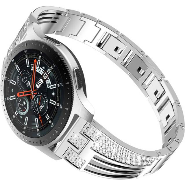 Samsung Galaxy Watch 46mm / Gear S3 klockarmband med strassdekor - Silver