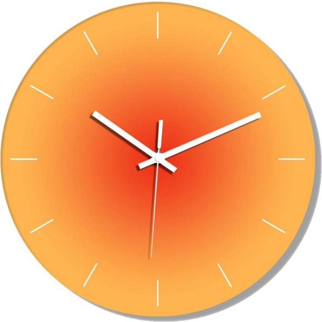 12 Inch Wall Clock Light Luxury Living Room Punch-Free Decoration Mute Simple Clock A