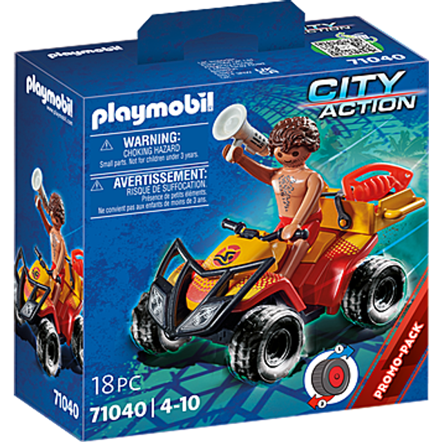 71040 City Action Beach Patrol Quad, rescue, Racing, quad bike, Fun Imaginative Role-Play, PlaySets Suitable for Children Ages 4+