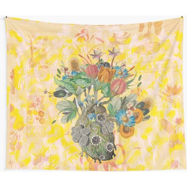 Tapestry 60x50inch Organic Heart Wall Hanging Art DÃ©cor Living Room