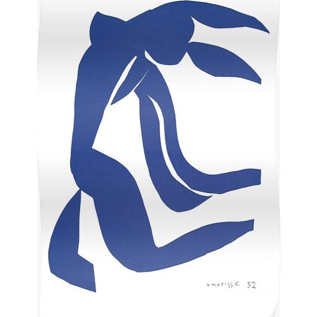 Posters Henri Matisse - Blue Nude XI 16x20 inch or 20x20 inch Wall Art Soccer Print