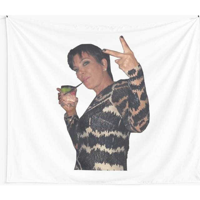 Tapestry 60x50inch Kris Jenner Peace Sign Wall Hanging Art DÃ©cor Living Room