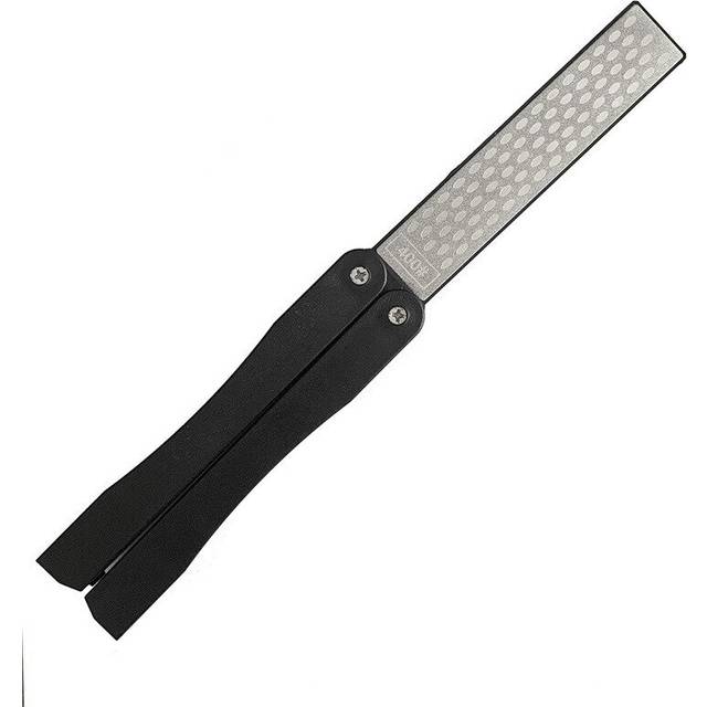 (a-black style 1 Length 23cm) Fold Pocket Professional Kitchen Sharpener Diamond knife Sharpener Double Sided Folded Grindstone Knife Sharpener Mini K
