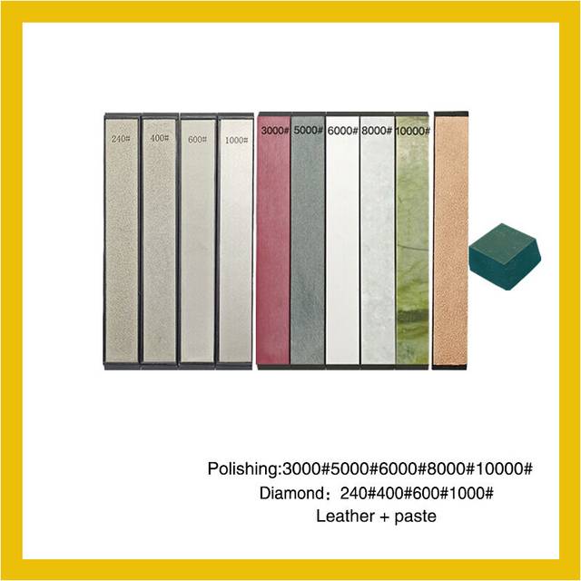 (a-4J 5P PG choice) Diamond Sharpening Stone Knife Sharpener Replacement Fixed Angle System Grinding Bar Diamond Whetstone Oil Stone