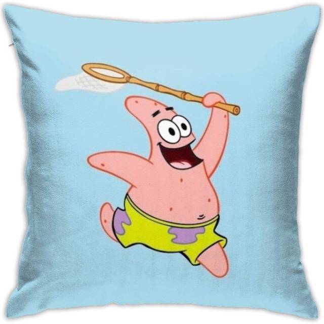 Pat Star Throw Pillow Covers Decorative Cotton Pilloases for Living Room Sofa Couch Bed Soft Pillow Cases 45CM*45CM